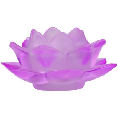 frosted colored glass candleholder wholesale vintage crystal lotus flower candle holders