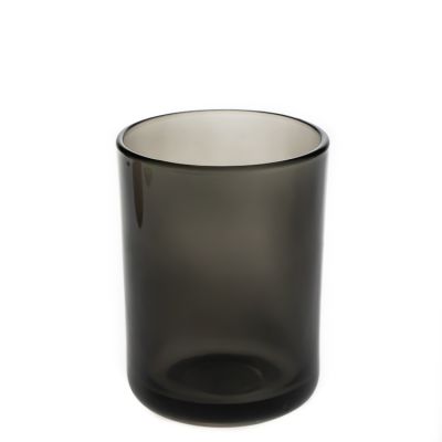 Factory Price 330ml Candle Jars Cup Cylinder Gray 11oz Glass Candle Holder for Wedding