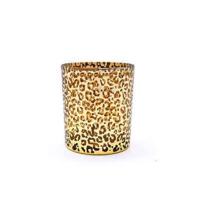 Leopard Gradient Aromatherapy Candle Glass