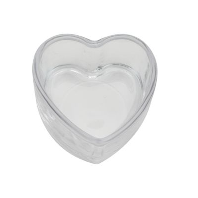 Wholesale Factory Price Customized Heart Shape Empty Clear Glass Tea Light Holder for Candle