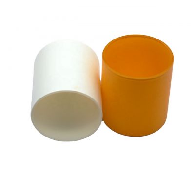 Factory Direct Multi-color Frosted Glass Candle Holder/jar Wholesale