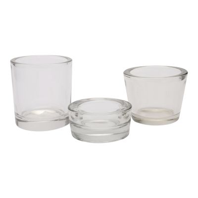 Wholesale Factory Price Round Shape Clear Empty glass jars for candle making