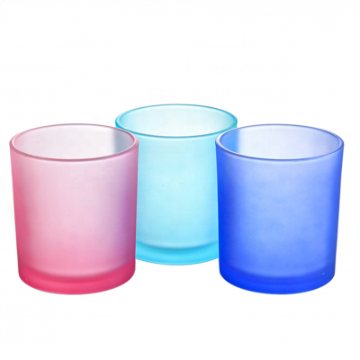 Wholesale Empty Design Colorful Candle Holders Glass Jars For Candle Decoration