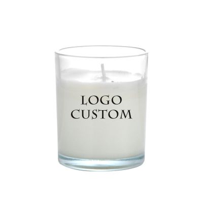 Wholesale custom matte black clear glass candle container scented candle jar with lid