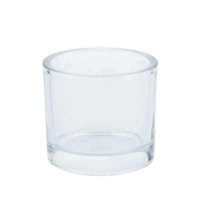 Custom Empty Clear Candle Jar In Bulk Tealight Glass Candle Holder for Candle Making