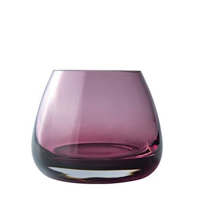 Home Goods Unique Handmade Smoked Color Glass Candle Holder