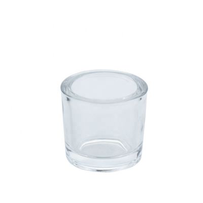 High Quality 3oz Thick Wall Empty Clear Round Candles glass jar candle