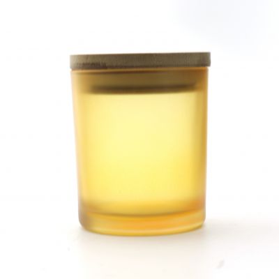 Modern unique clear empty round high quality glass candle jar with bamboo lid