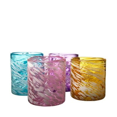 Wholesale Hand Blown Colored Decorative Glass Candle Holders For Wedding