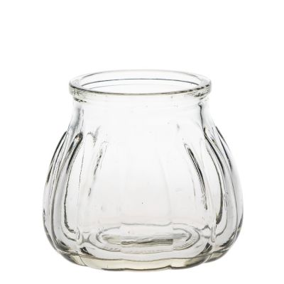 Nice Price 150ml Round Clear Empty Fancy Flowers Candle Jars Glass Holders For Sale