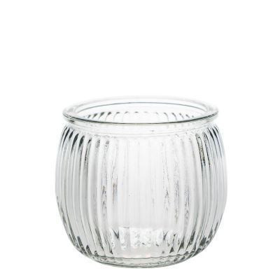 High Quality Wholesale 180ml Transparent Empty Cheap Round Fancy Candle Holder