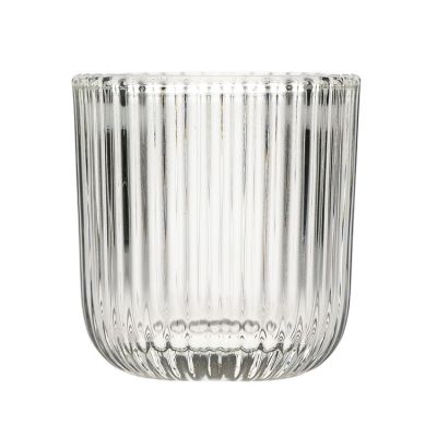 Reasonable Price 300ml Clear Empty Embossed Round Candle Holders For Sale