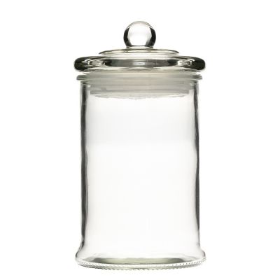 Nice Price 350ml Clear Empty Cylinder Glass Round Candle Holder To Store Food