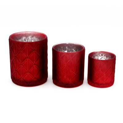 Custom 3 sets of Glass Candle Jar For Sale