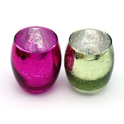 wholesale unique Empty Color Glass Candle Jar
