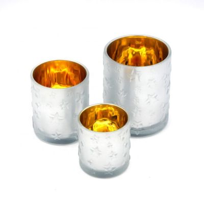 High Quality Multi-Colored Electroplate Beautifully Glass Candle Jar Container