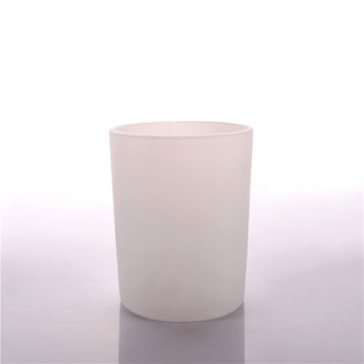 wholesale frosted glass jars for candle making with lids