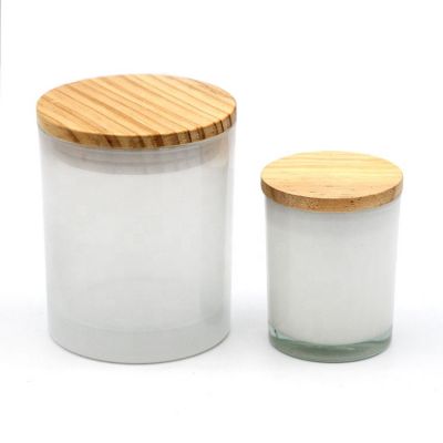 High Quality Multi-Colored Frosted Color Beautifully Glass Candle Transparent Glass Jar