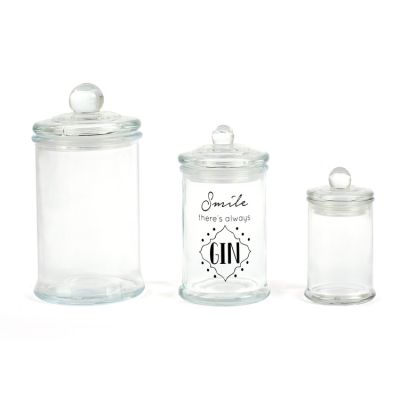 empty clear glass jars for candle making with glass lids