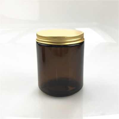 120ml 250ml amber glass jar with gold lid