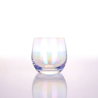 Wholesale Luxury Iridescent Home Decorative Plain Scented Soy Candle Glassware Jar For Candles Making