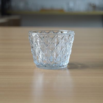 Custom engraved retro heat resistant glass candle jars glass candle holder