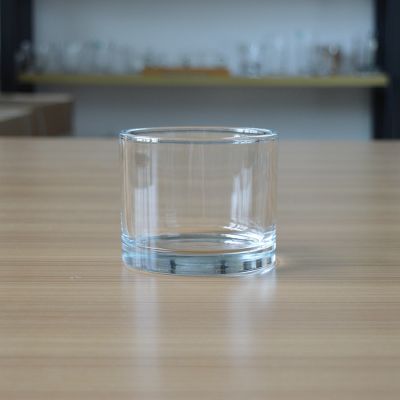 Classic wide top 360ml round glass candle container candle cup