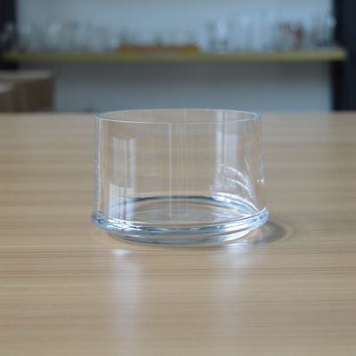 Custom handmade glass candle jar with 400ml volume
