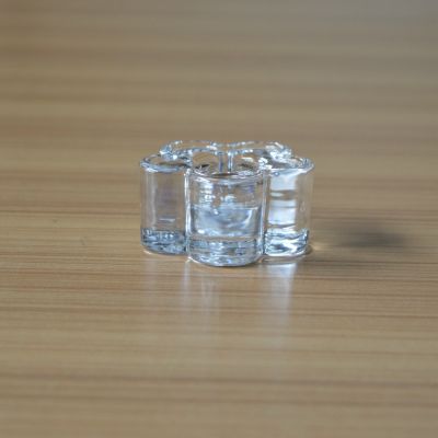 Delicate small glass candle holder for home use 5ml volume