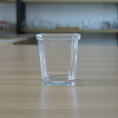 Custom square 8oz glass candle cup