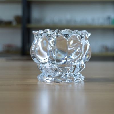 Unique design glass candle cup glass jar with 200ml volume