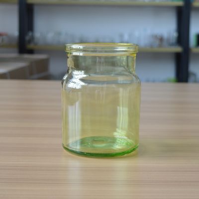High quality green colored mason candle glass jar with 850ml volume