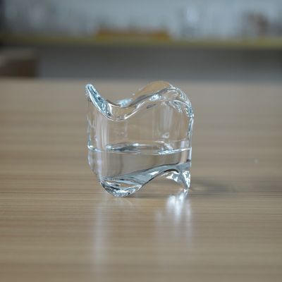High quality thick wall small glass candle holder votive candle jar for party/home/wedding