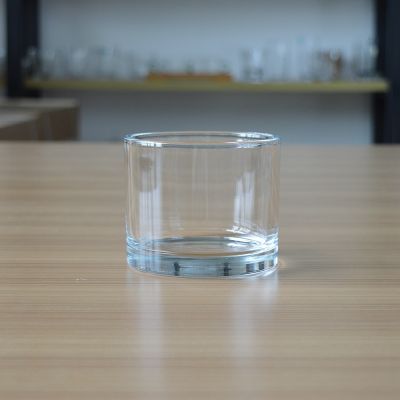 High grade wide top 360ml round glass candle container
