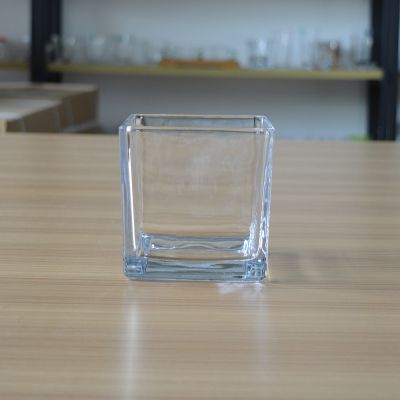 Good quality square candle jar for tealight/wax