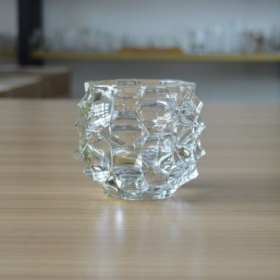 Wholesale decoration glass candle holder with 300ml volume