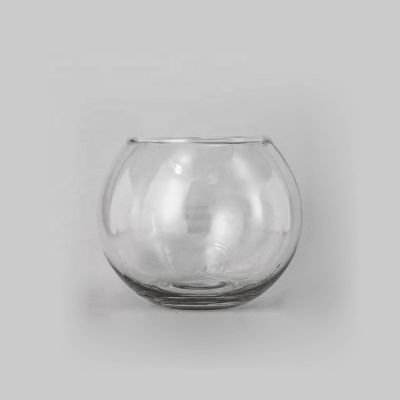 wholesale crystal round globe glass floating candle holder candle jar for home decoration