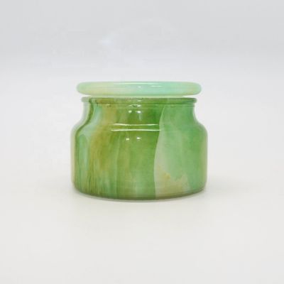 8oz candle glass jar with glass lid