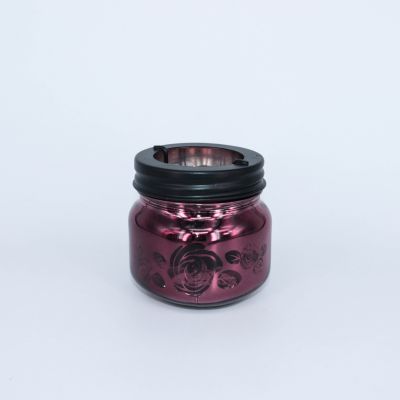 Luxury Home Decor Iridescent Glass Candle Jars