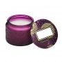 Customized logo 4oz new fashion glass candle container with metal lid for wedding decoration soy wax jar