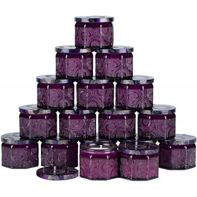 4oz new fashion Tin lid aromatherapy glass jar indoor long-lasting air purification smokeless Scented candle container