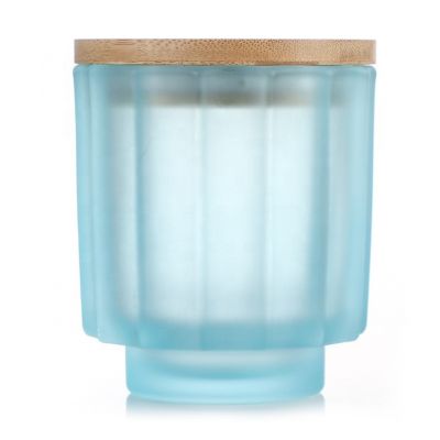 Various color matte or frosted empty candle container glass jar