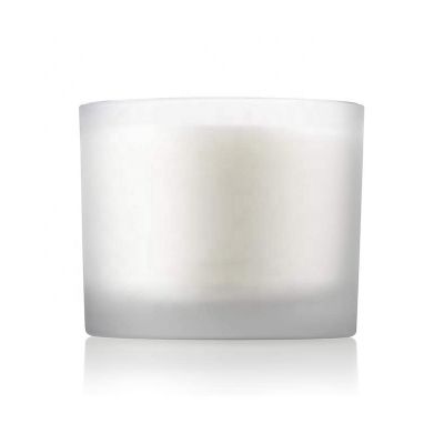17 Ounce Handmade Frosted Glass Aromatherapy Candle jar 3 Wick Soy Wax container