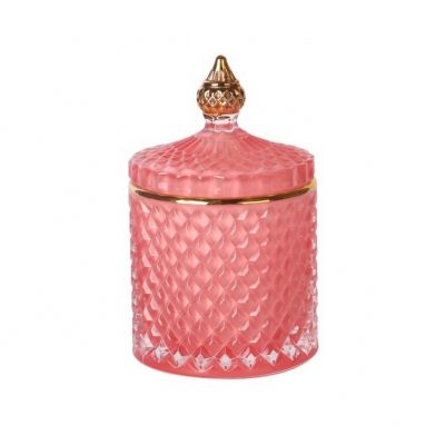 luxury candle jars with lid candle vessels in bulk wedding party glass candle holder