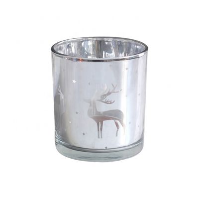 Xmas glass candle holder christmas gift candle holders for decorations