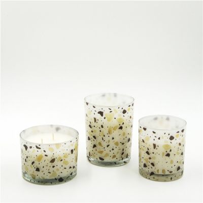 High Quality White Candle Glass Jar For Wedding Home Decoration