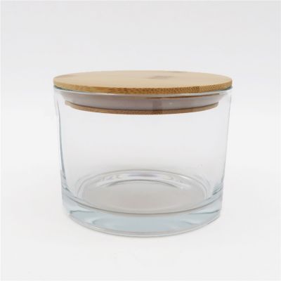 Empty Clear Glass Candle Jar/Container With Lid In Bulk