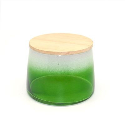colored glass candle jar with lid