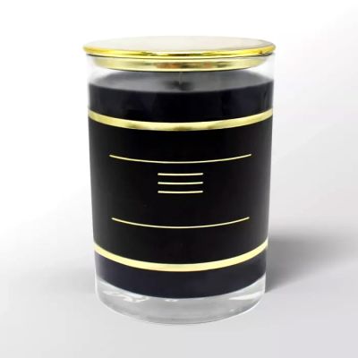 Wholesale Thick Bottom Cylinder Glass Candle Container with Metal Lid