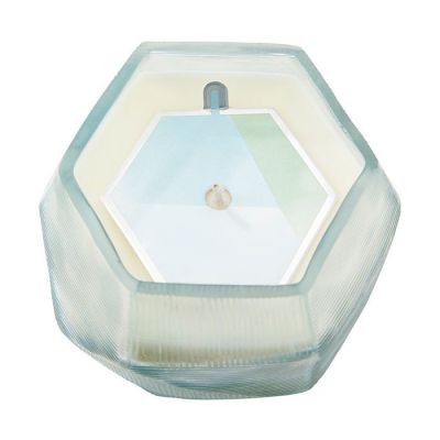 New Type Hexagon Home Luxury Glass Candle Jar